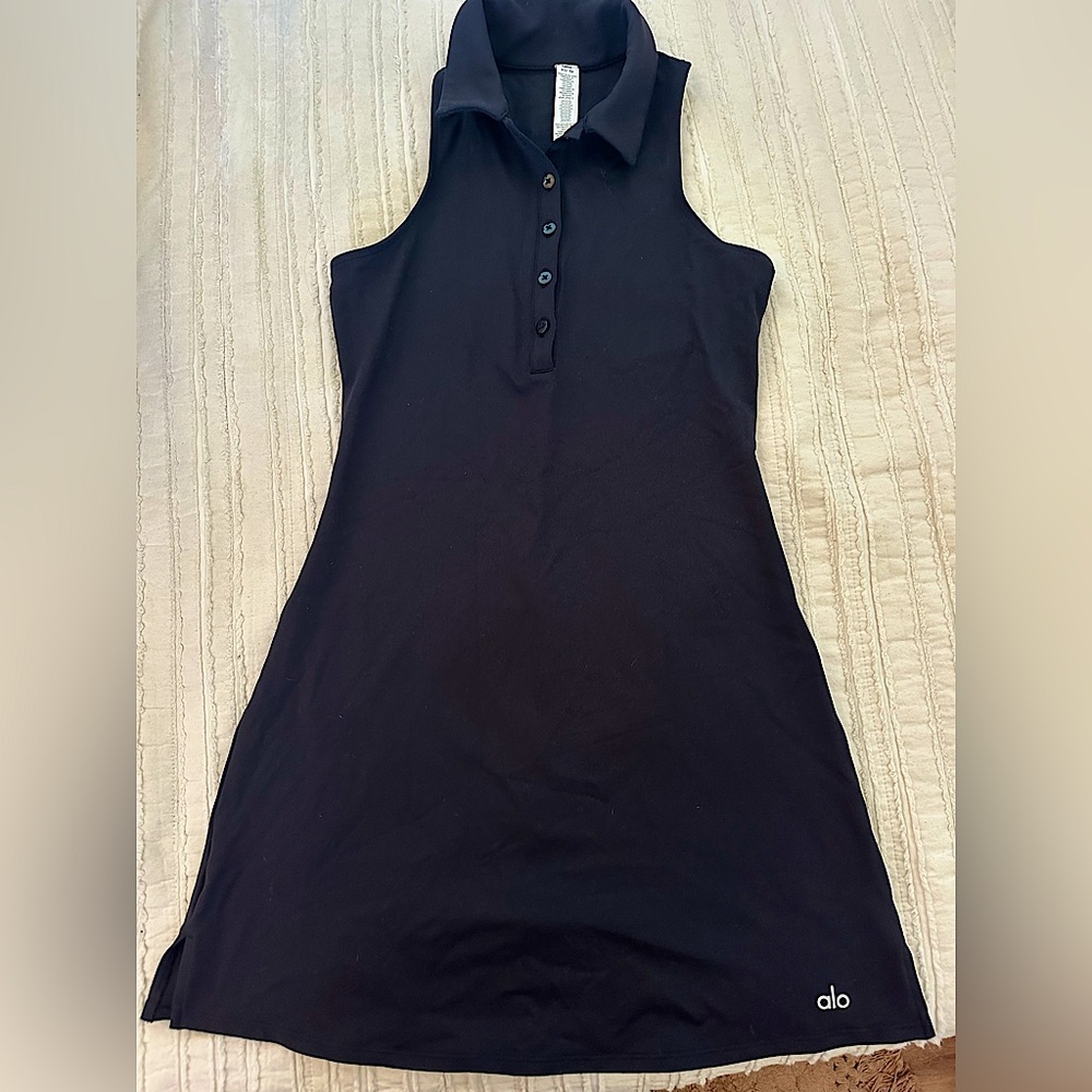 Alo Yoga - Charmed Tennis Dress | Black, XSmall